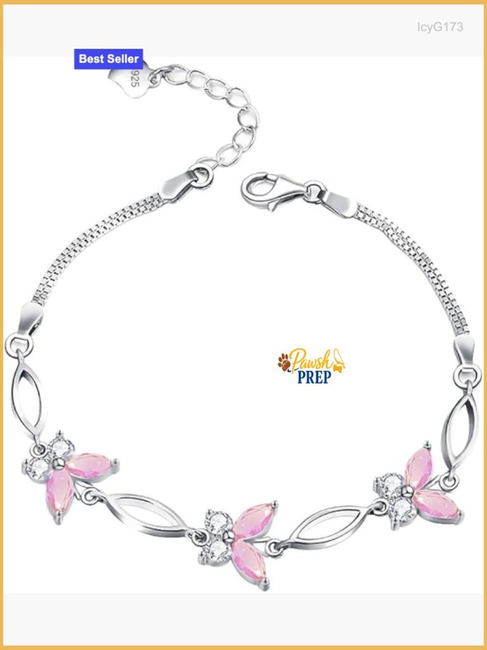 Adjustable Sterling Silver Butterfly Charm Bracelet, S925 Jewelry Gift